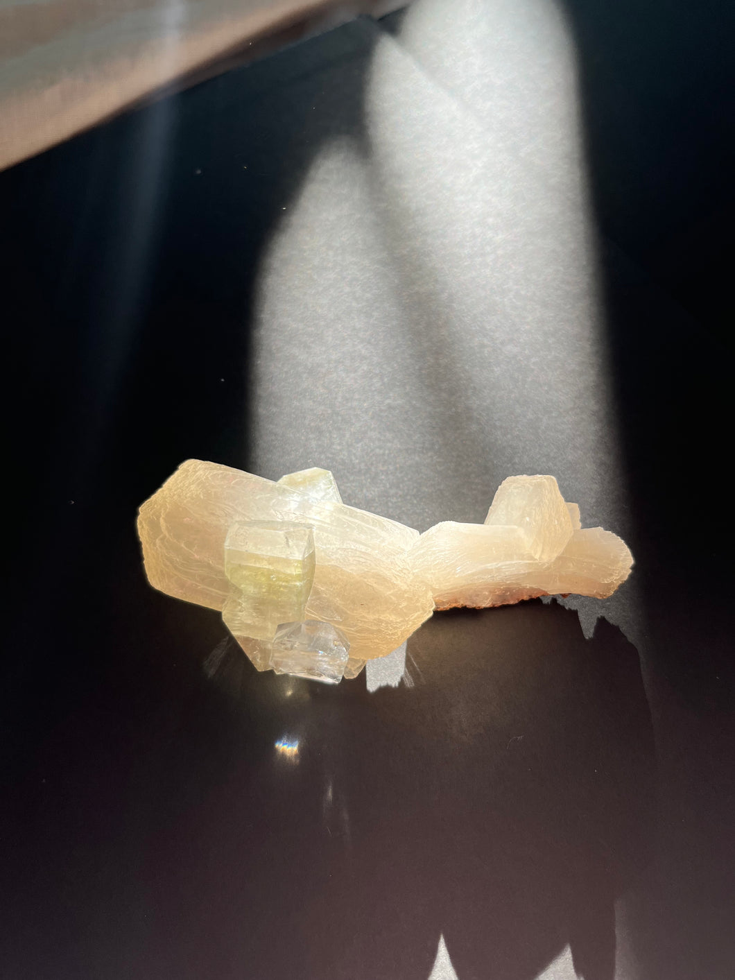 Stilbite with Green Apophyllite