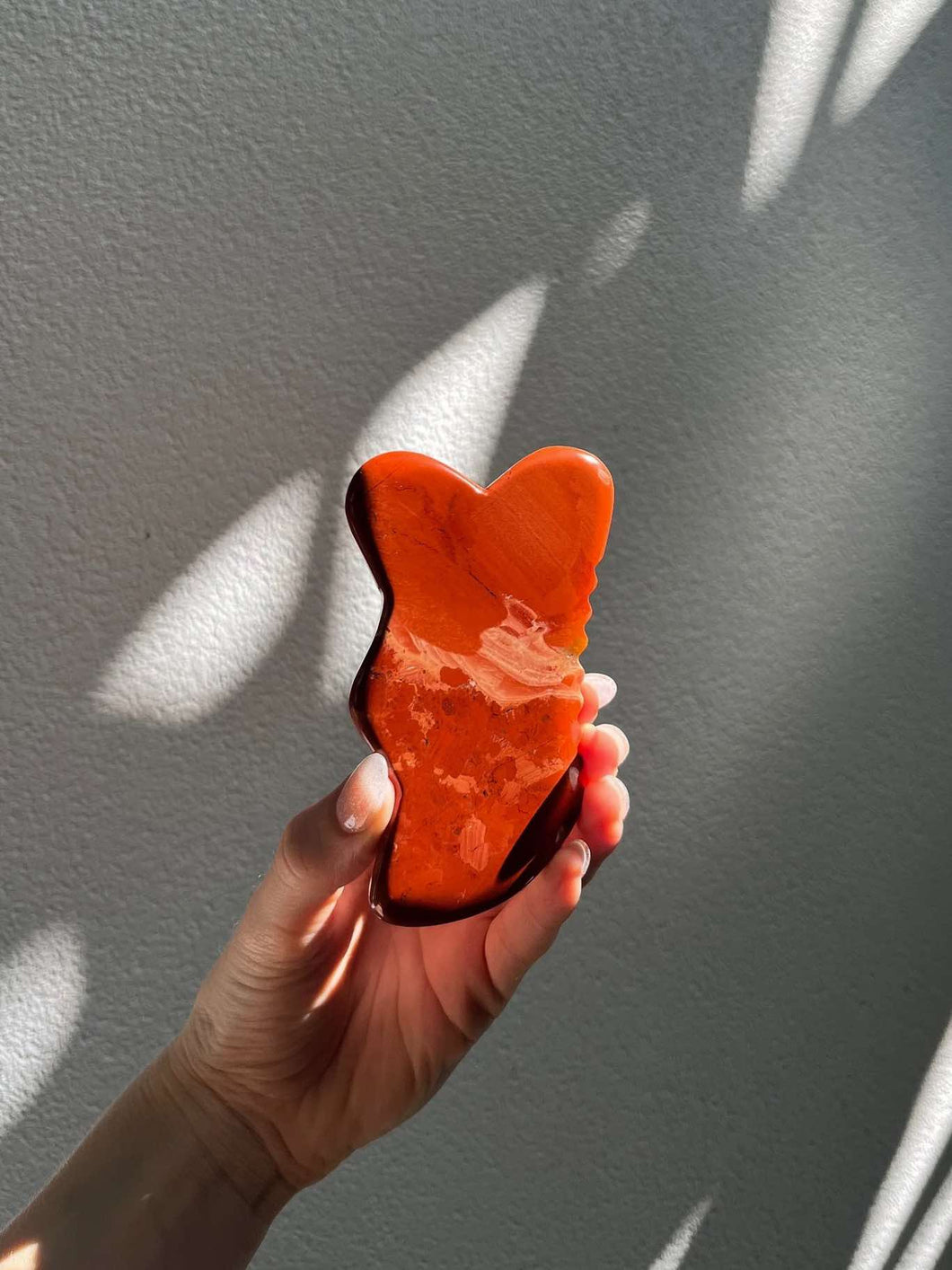 Ridged Red Jasper Gua Sha