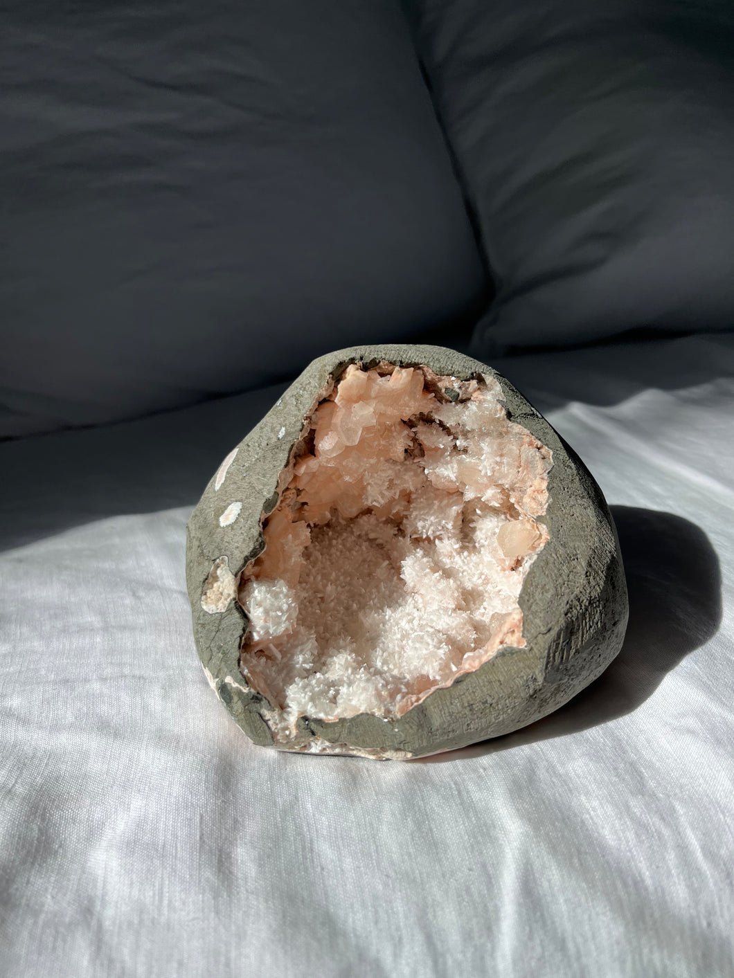 Pink Heulandite Geode