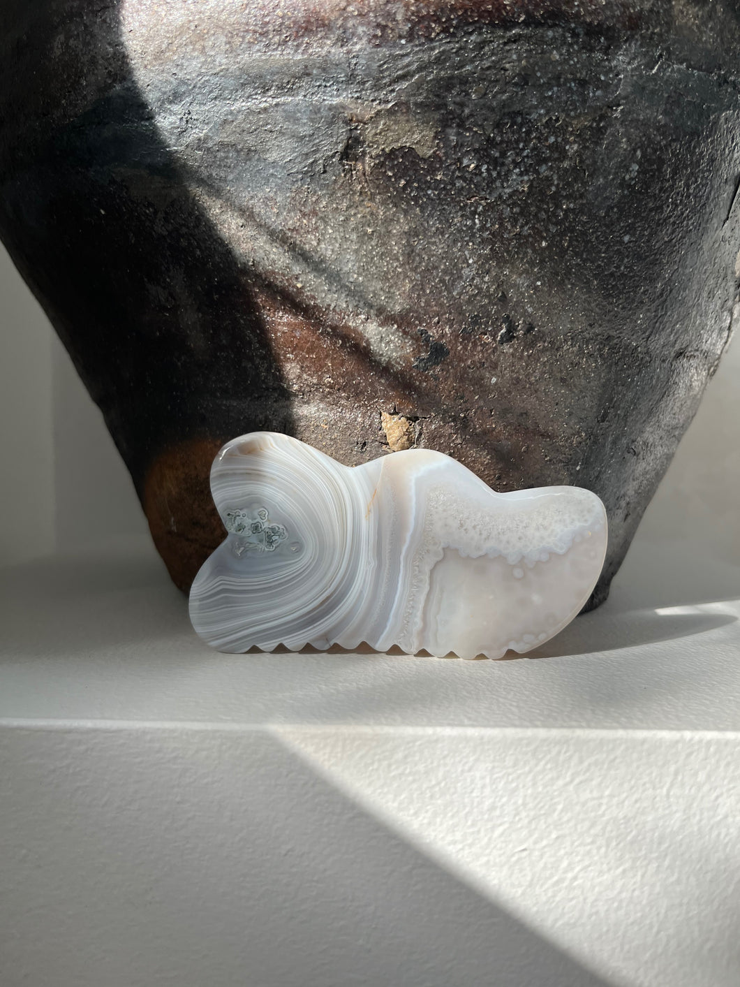 Ridged Agate Gua Sha