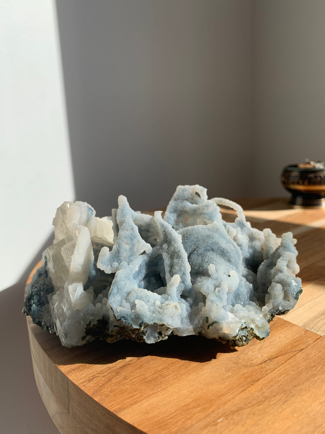Blue Chalcedony with Calcite